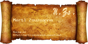 Mertl Zsuzsanna névjegykártya